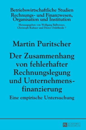 Der Zusammenhang von fehlerhafter Rechnungslegung