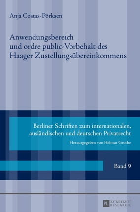 Anwendungsbereich und ordre public-Vorbehalt des