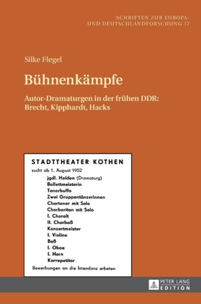 Buehnenkaempfe: Autor-Dramaturgen in der fruehen