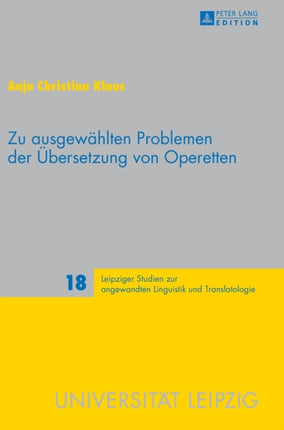 Zu ausgewaehlten Problemen der Uebersetzung von