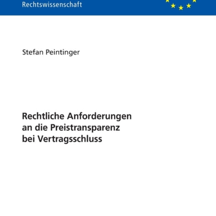 Rechtliche Anforderungen an Die Preistransparenz