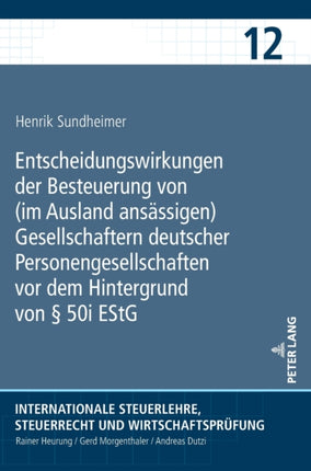 Entscheidungswirkungen der Besteuerung von (im