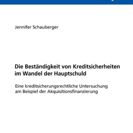 Die Bestaendigkeit von Kreditsicherheiten im