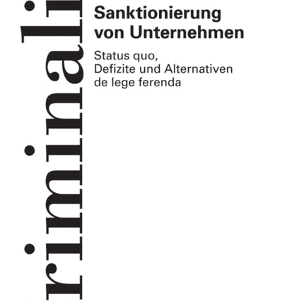 Sanktionierung von Unternehmen: Status quo,