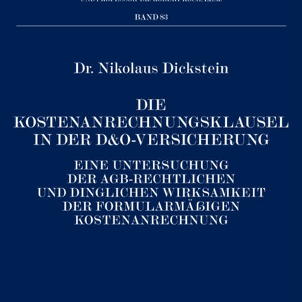 Die Kostenanrechnungsklausel in der