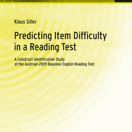 Predicting Item Difficulty in a Reading Test: A