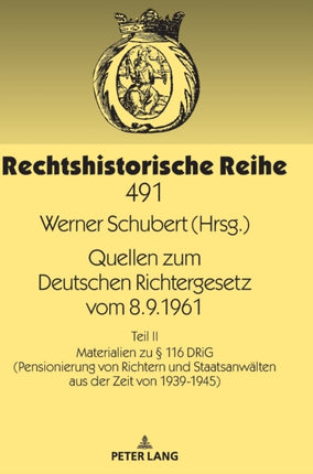 Quellen zum Deutschen Richtergesetz vom 8.9.1961: