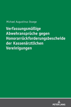 Verfassungsmaeßige Abwehransprueche gegen