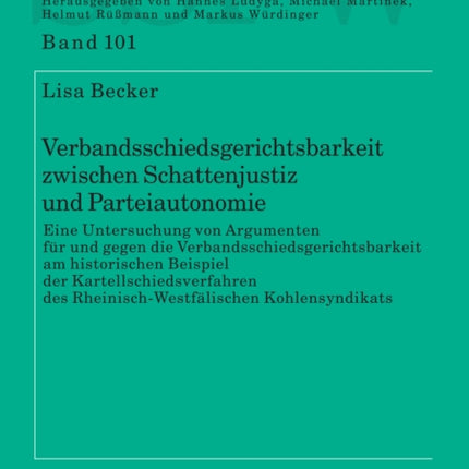 Verbandsschiedsgerichtsbarkeit zwischen