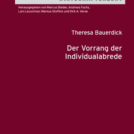 Der Vorrang der Individualabrede