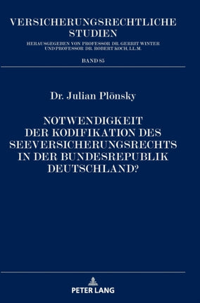 Notwendigkeit der Kodifikation des