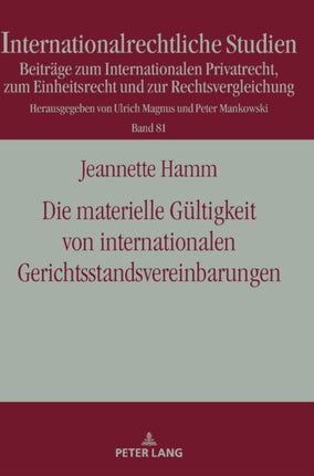 Die materielle Gueltigkeit von internationalen