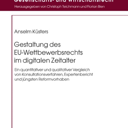 Gestaltung des EU-Wettbewerbsrechts im digitalen