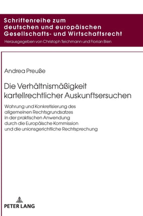 Die Verhaeltnismaeßigkeit kartellrechtlicher