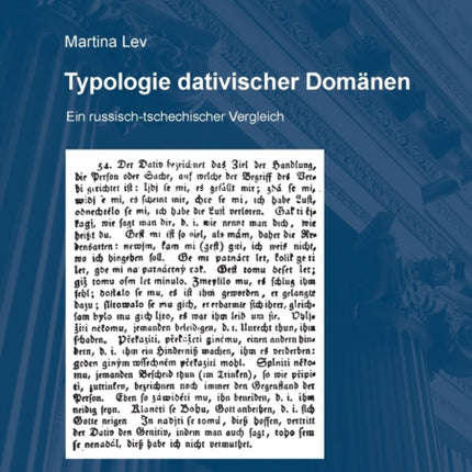 Typologie dativischer Domaenen: Ein