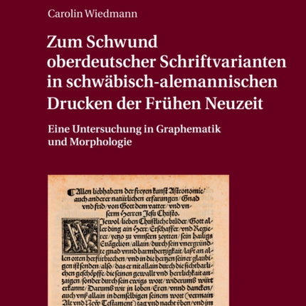 Zum Schwund oberdeutscher Schriftvarianten in