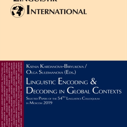 Linguistic Encoding  Decoding in Global Contexts