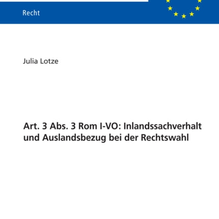 Art. 3 Abs. 3 Rom IVO Inlandssachverhalt und