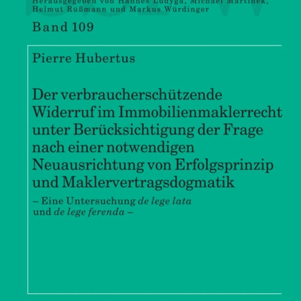 Der Verbraucherschuetzende Widerruf Im