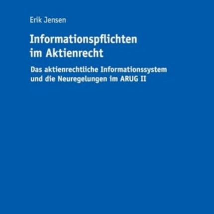 Informationspflichten im Aktienrecht