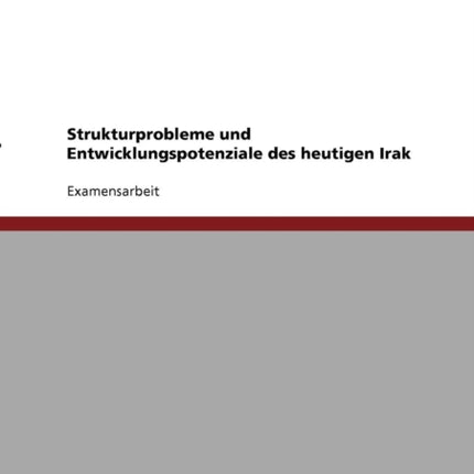 Strukturprobleme und Entwicklungspotenziale des heutigen Irak