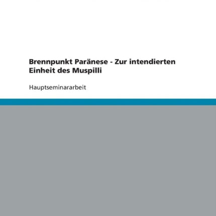 Brennpunkt Parnese  Zur intendierten Einheit des Muspilli