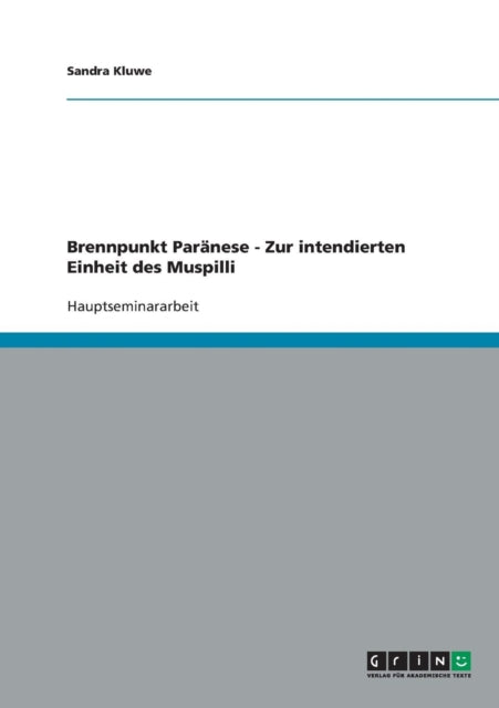 Brennpunkt Parnese  Zur intendierten Einheit des Muspilli