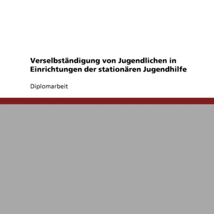 Selbstndigkeit von Jugendlichen im Jugendheim