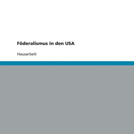 Fderalismus in den USA