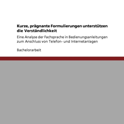 Kurze prgnante Formulierungen untersttzen die