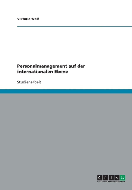 Personalmanagement auf der internationalen Ebene