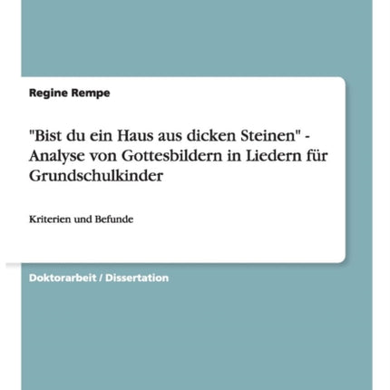 Bist du ein Haus aus dicken Steinen Analyse von