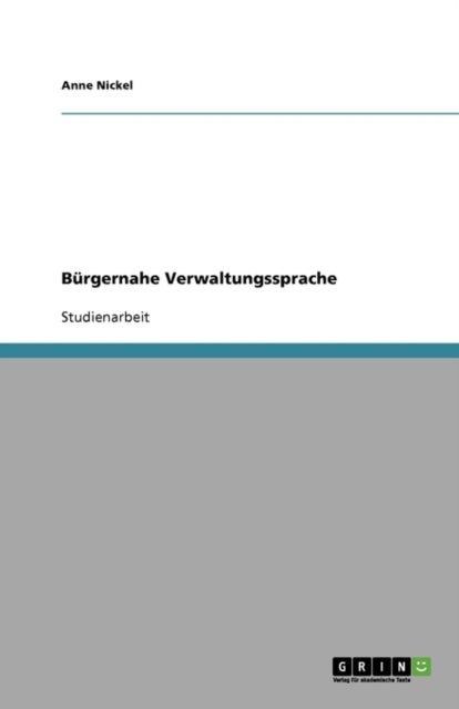 Brgernahe Verwaltungssprache