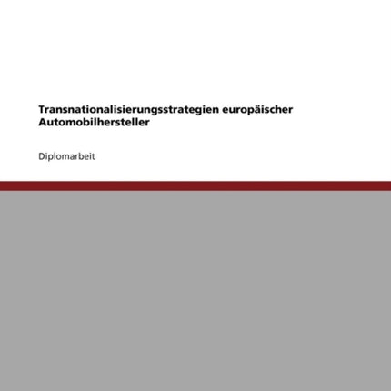 Transnationalisierungsstrategien europäischer