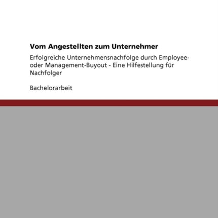 Vom Angestellten zum Unternehmer Erfolgreiche
