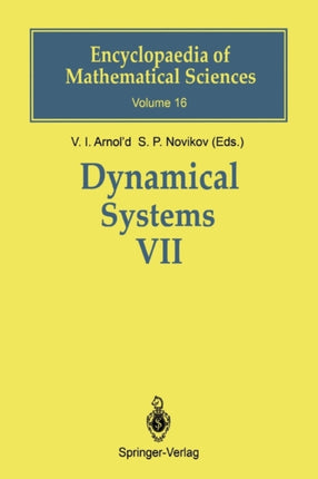 Dynamical Systems VII: Integrable Systems Nonholonomic Dynamical Systems