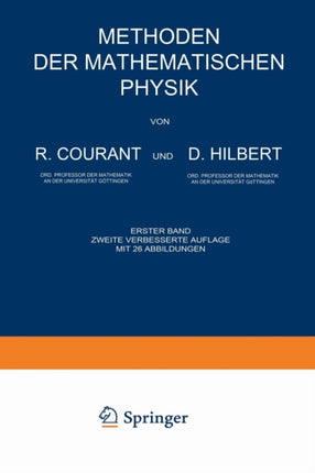 Methoden der Mathematischen Physik: Erster Band