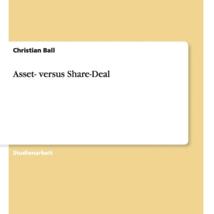 Asset versus ShareDeal