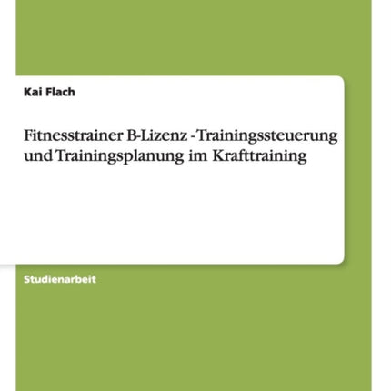 Fitnesstrainer BLizenz  Trainingssteuerung und