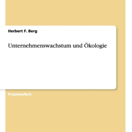 Unternehmenswachstum und kologie