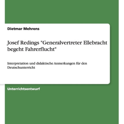 Josef Redings Generalvertreter Ellebracht begeht
