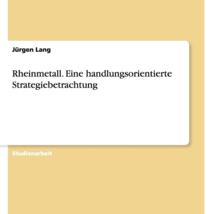 Rheinmetall Eine handlungsorientierte
