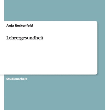 Lehrergesundheit