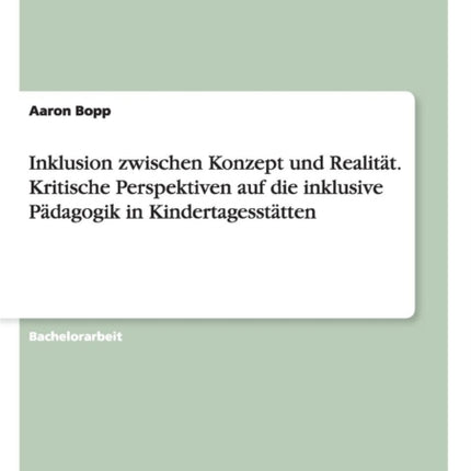 Inklusion zwischen Konzept und Realitt Kritische