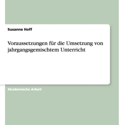 Voraussetzungen fr die Umsetzung von