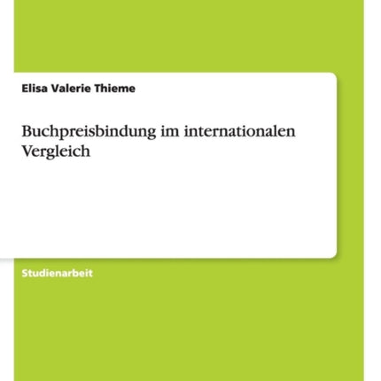 Buchpreisbindung im internationalen Vergleich