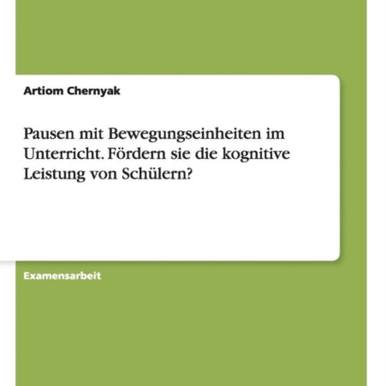 Pausen mit Bewegungseinheiten im Unterricht Frdern sie die kognitive Leistung von Schlern