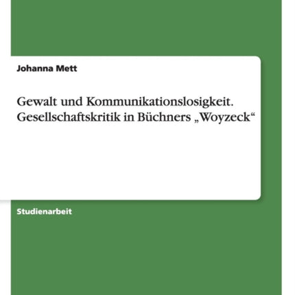 Gewalt und Kommunikationslosigkeit.