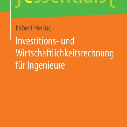 Investitions- Und Wirtschaftlichkeitsrechnung Für