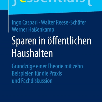 Sparen in öffentlichen Haushalten: Grundzüge